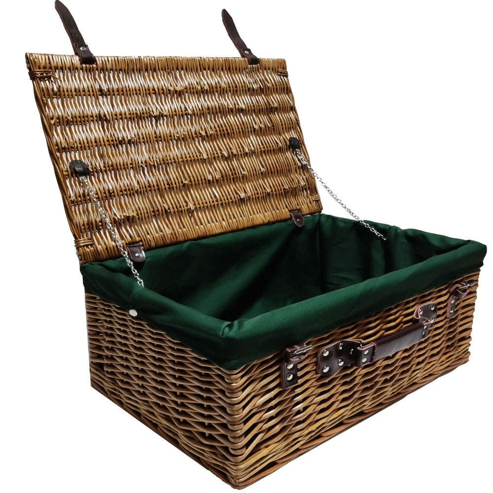 Red Hamper 56cm Double Steamed Picnic Wicker Basket