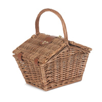 Red Hamper Small Elegant Picnic Wicker Basket