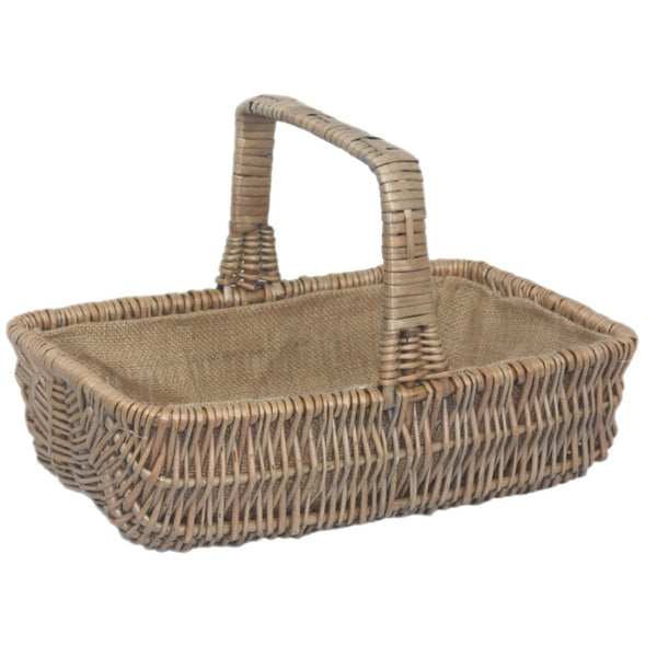 Red Hamper Rectangular Wicker Garden Trugs