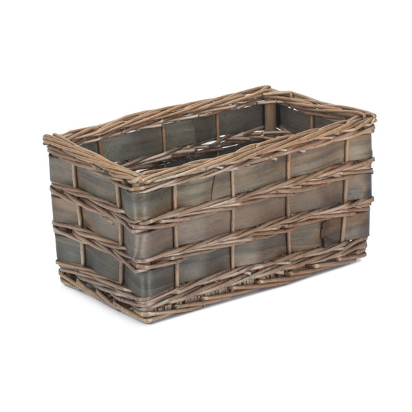 Red Hamper Unlined Grey Scandi Storage Basket