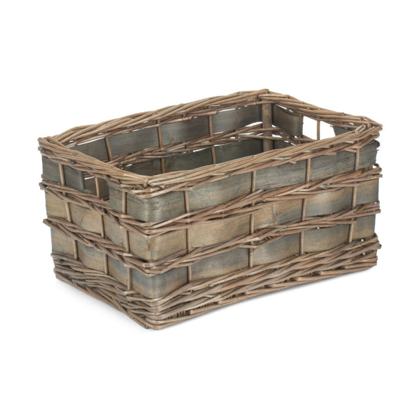 Unlined Grey Scandi Storage Basket