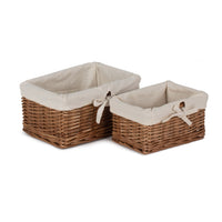 Set of 2 Autumn Double Steamed Willow Tray with Lining