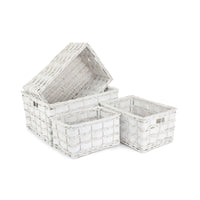 Unlined White Scandi Storage Basket