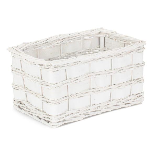 Unlined White Scandi Storage Basket