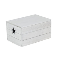 Wooden Vintage Effect Star Cut Out Box