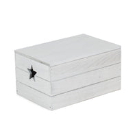 Red Hamper Wooden Vintage Effect Star Cut Out Box