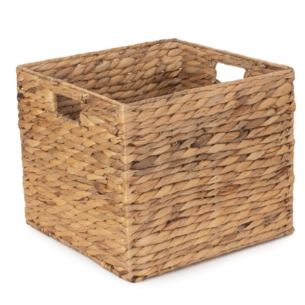 Red Hamper Water Hyacinth Square Storage Basket