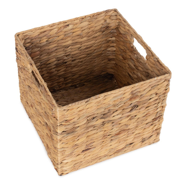Red Hamper Water Hyacinth Square Storage Basket