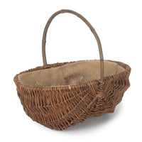 Red Hamper Oval Unpeeled Willow Garden Trug